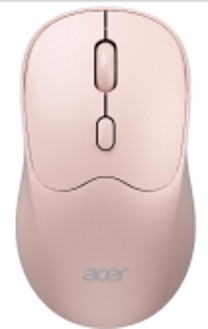 MOUSE ACER OMR268 PK INALAMBRICO RECARGABLE DOBLE MODO 2.4G/BLUETOOTH TYPE-C 800/1200/1600 DPI ROSADO 