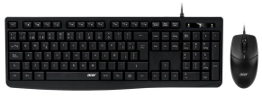 COMBO TECLADO Y MOUSE ALAMBRICO USB ACER EAK040 BK SP ESPAÑOL NEGRO 
