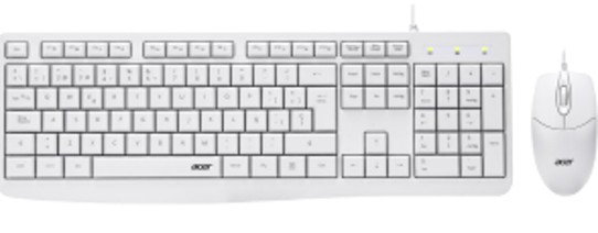 COMBO TECLADO Y MOUSE ALAMBRICO USB ACER EAK040 WT SP ESPAÑOL BLANCO