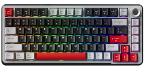 TECLADO MECANICO ACER NITRO OKR253 INALAMBRICO 2.4G/USB/BLUETOOTH RGB 82 KEYS NEGRO INGLES SWITCH VERDES 4000MAH 