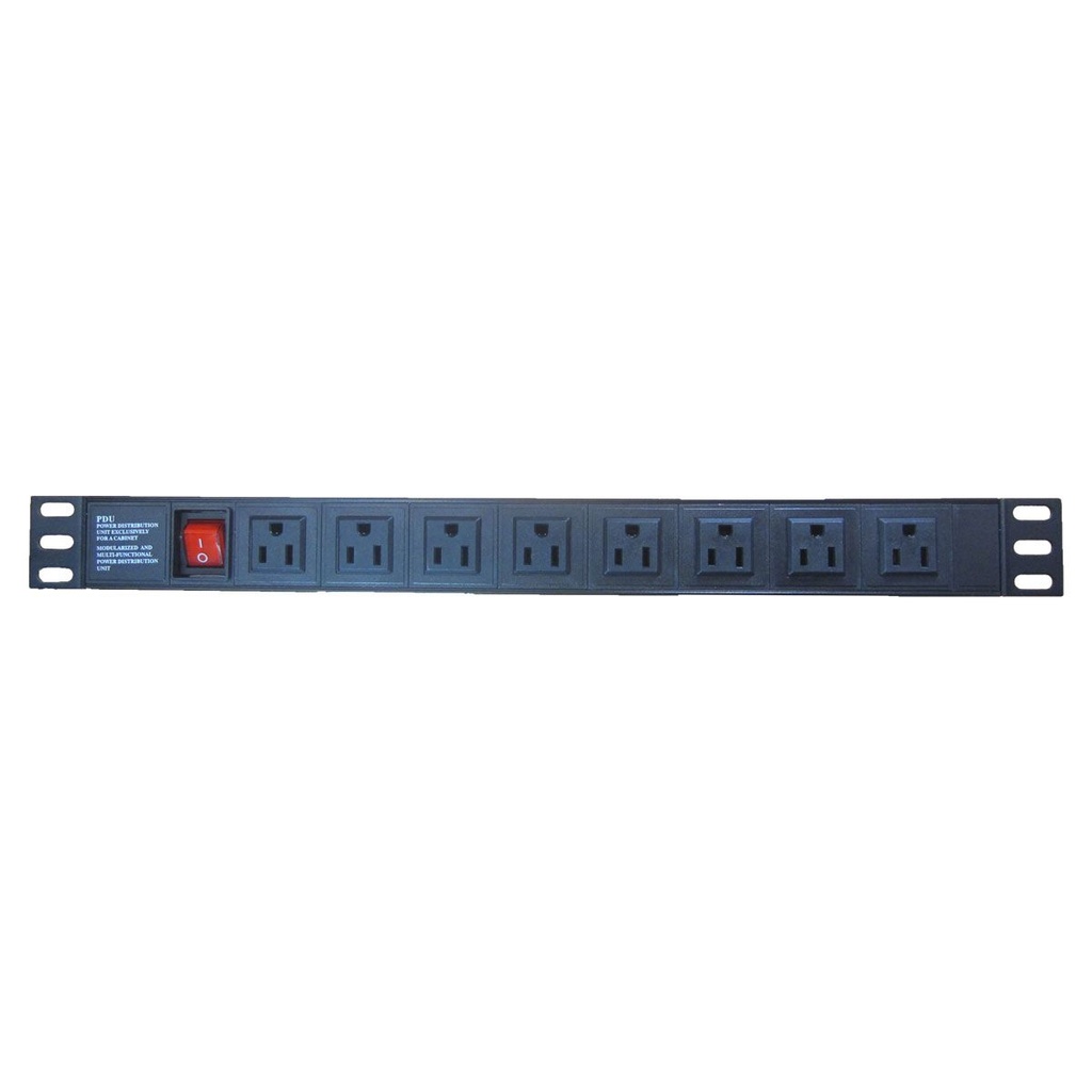 PDU REGLETA MULTITOMA BEGPROD PDU-8 RACK SUPRESOR DE PICO 15A / 482.6MM