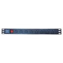 PDU REGLETA MULTITOMA BEGPROD PDU-8 RACK SUPRESOR DE PICO 15A / 482.6MM