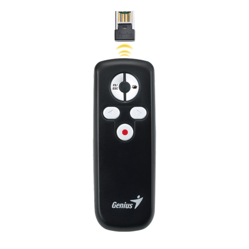 [204425] APUNTADOR GENIUS MEDIA POINTER 100 | RUN CARD | INALAMBRICO NEGRO MULTIMEDIA