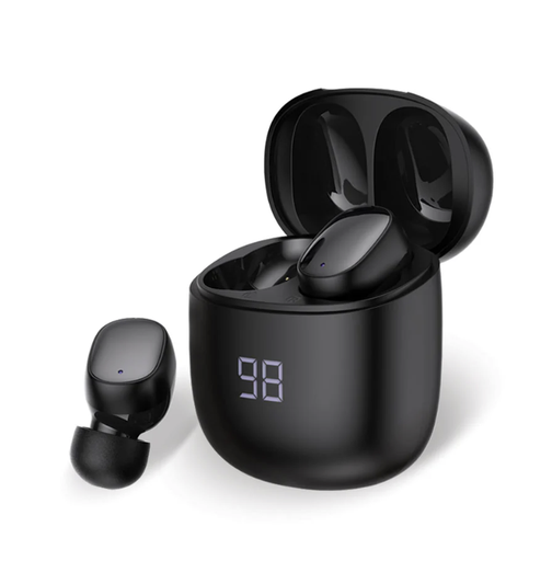 [201136] AUDIFONOS ARGOM SKEIPODS E66 | BLUETOOTH 5.3 | IPX4 | RESISTENTE AL AGUA | TIPO-C | CONTROL TACTIL | NEGRO | ARG-HS-5066BK