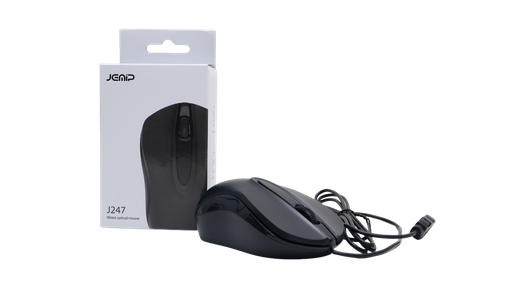 [201587] MOUSE JEMIP J216 OPTICO | 1000DPI | 3 BOTONES | USB | NEGRO