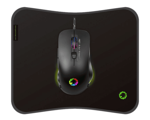 [201588] MOUSE | GAMEMAX | GAMING | MG7 | 3200DPI | 6 BOTONES | USB 2.0 | LED | INCLUYE MOUSE PAD | NEGRO