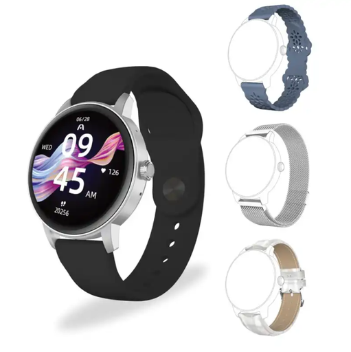 [201830] RELOJ ARGOM SKEIWATCH SILVER C30 | ANDROID | BLUETOOTH 5.3 | FM-MS7 | SPO2 | IP67 | MICROFONO | 4 CORREAS | IMPERMEABLE | ARG-WT-6030SL