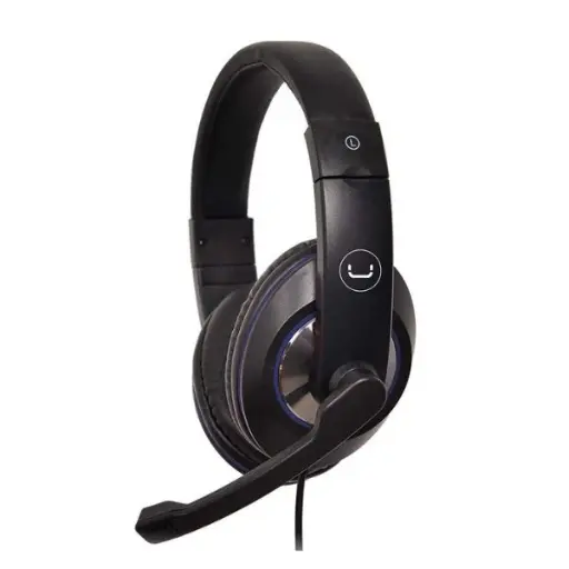 [202381] AUDIFONOS UNNO TEKNO ACE 12 MICROFONO 3.5MM BANDA AJUSTABLE NEGROS HS7212BL