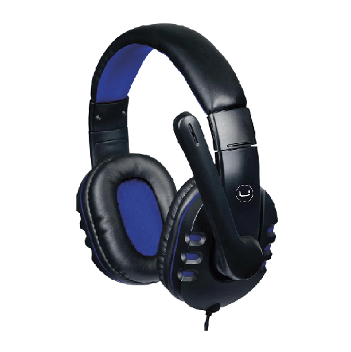 [202391] AUDIFONOS UNNO TEKNO ACE 14 USB MCROFONO 3.5MM BANDA AJUSTABLE NEGROS HS7214BL