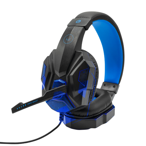 [201305] AUDIFONOS UNNO TEKNO GAMING BRAVE MICROFONO 3.5 USB LUCES AZUL HS7230BL