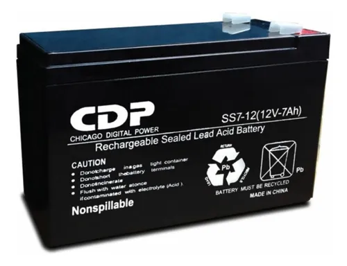 [204098] BATERIA CDP SELLADA 12V 7AH AMPER SLB12-7ACIDO