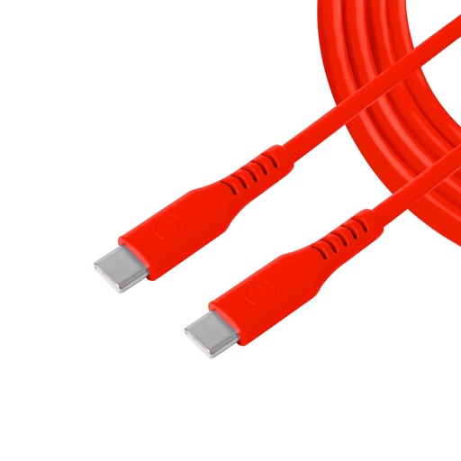 [202322] CABLE UNNO TEKNO MICRO USB C - USB C 1.5M TRENZADO ROJO CB4073RD