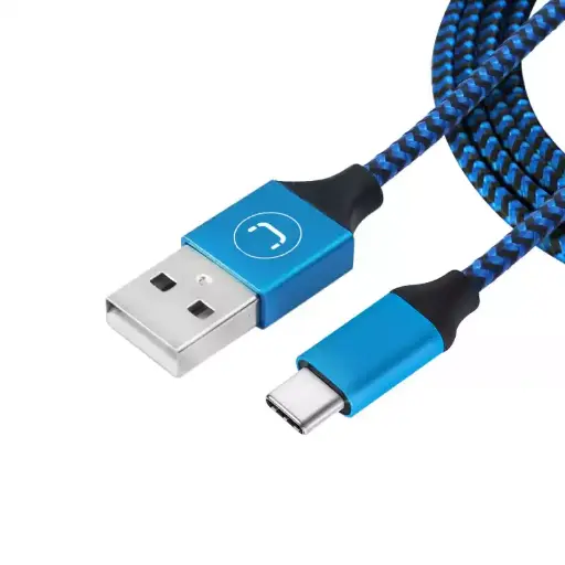 [202360] CABLE | UNNO TEKNO | TIPO C - USB | 1.5MTS | TRENZADO AZUL | CB4061BL