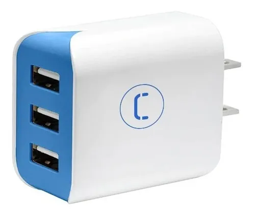 [202333] CARGADOR PARED UNNO TEKNO 3 PUERTOS USB 3.4AMP PW5054WT