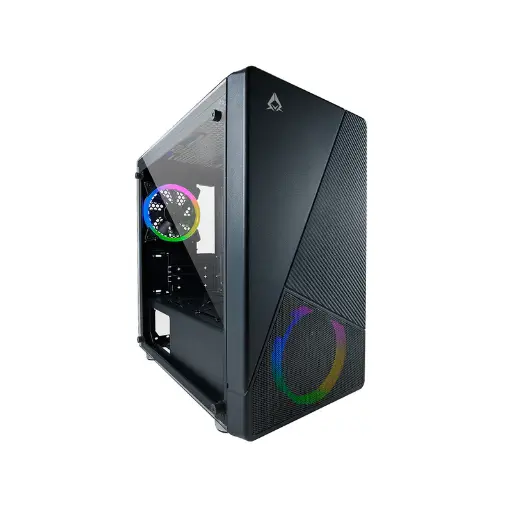 [203813] CASE AZZA GAMING CASE MATX 130 NOIR NEGRO 3XUSB ARGB FAN| SIN FUENTE