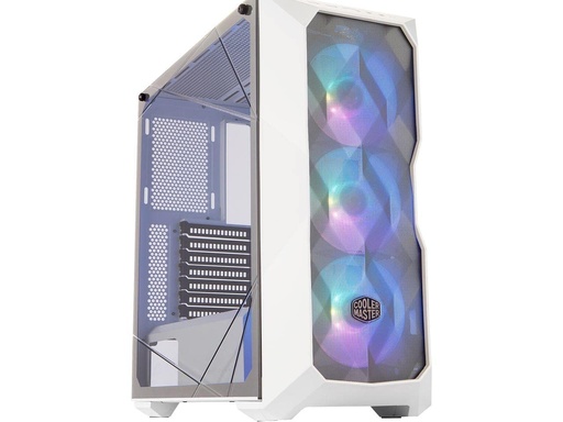 [203505] CASE COOLER MASTER BOX TD500 MESH V2 MID TOWER BLANCO 3 FAN 12CM ARGB VIDRIO LATERAL