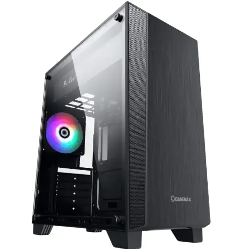 [204454] CASE GAMEMAX NOVA N5 GAMING ATX NEGRO / USB + USB 3.0 / 1 HD AUDIO / 1 FAN LED FRGB REAR / LATERAL VIDRIO               
