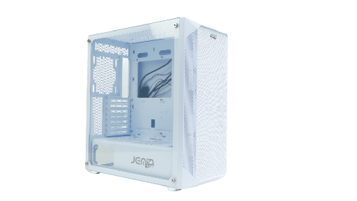 [203741] CASE JEMIP GAMING VISION JPC360 BLANCO MTOWER | 2 X USB + USB 3.0 | HD AUDIO | FRONTAL | MALLA LATERAL | VIDRIO