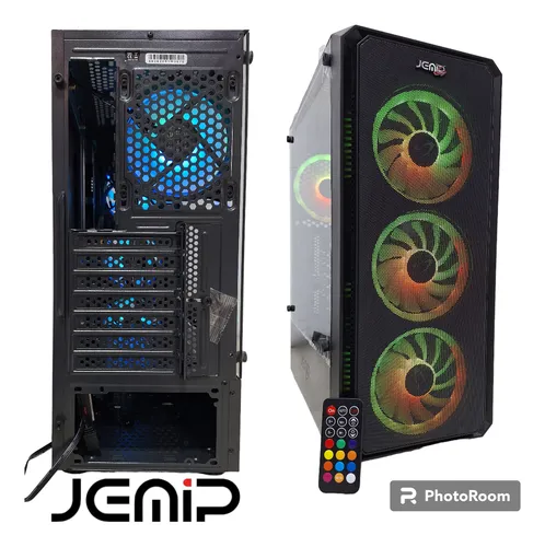 [203744] CASE JEMIP GAMING METAL MESH JP2091 NEGRO ATX | HUB + CONTROL ARGB | 4 FAN 12CM | 2 USB + USB 3.0 | AUDIO HD | VIDRIO