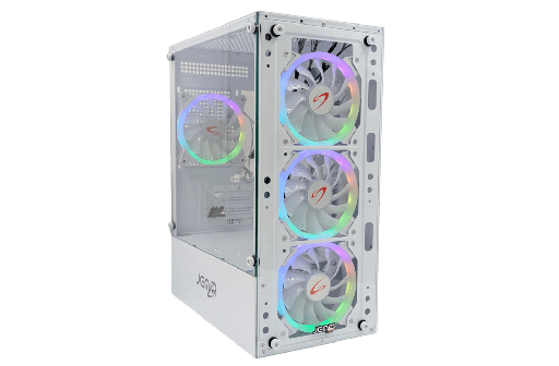[203749] CASE JEMIP GAMING NOVA BLANCO MICRO-ATX | 4 FAN 12CM ARGB | 2 USB 3.0 | TIPO C | HD AUDIO | JPW0133-WH