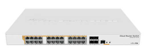 [204413] CLOUD ROUTER SWITCH | MIKROTIK | CRS328-24P-4S+RM | 24 PUERTOS | GIGABIT | POE PASIVO Y 802.3AF | CAPA 3 | ADMINISTRABLE
