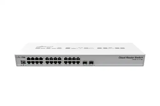 [204178] CLOUD SMART SWITCH MIKROTIK CRS326-24G-2S+RM 24 PUERTOS GIGABIT 2 SFP + ROUTER RM SWITCH OS