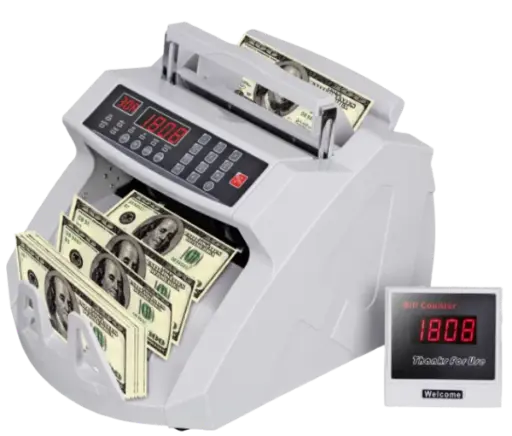 [202160] CONTADOR Y VERIFICADOR DE BILLETES CON VISOR DE CLIENTES UV MAG 1000 BILLETES POR MINUTO