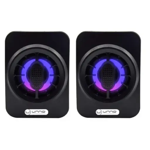 [201744] CORNETA UNNO TEKNO SP9025BK TECHNO ESTEREO 6W NEGRO LED