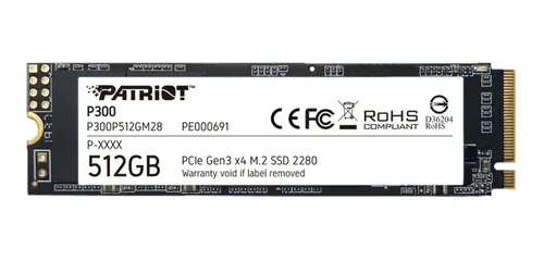 [202250] DISCO DURO SOLIDO | PATRIOT | M.2 | 512GB | PCLE 3X4 | GEN 3X4 | P300P512GM.2
