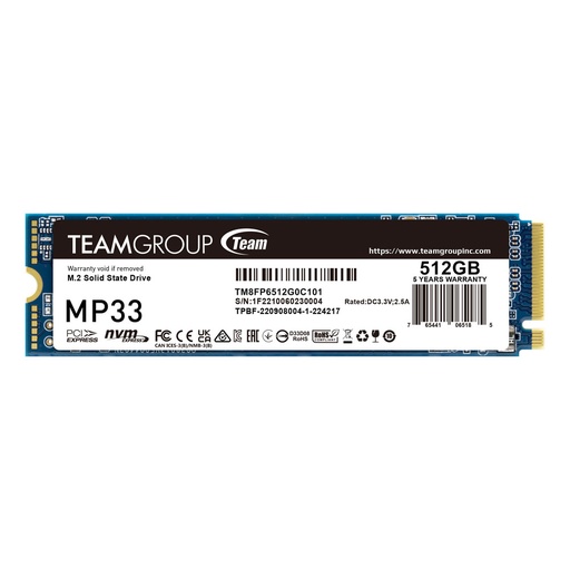 [202280] DISCO DURO SOLIDO TEAM GROUP 512GB M.2 SATA