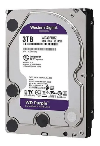[201314] DISCO DURO | WD | PURPURA | PARA VIGILANCIA | 3TB | 3.5" | 5400RPM | SATA 6GB|S | 64 MB