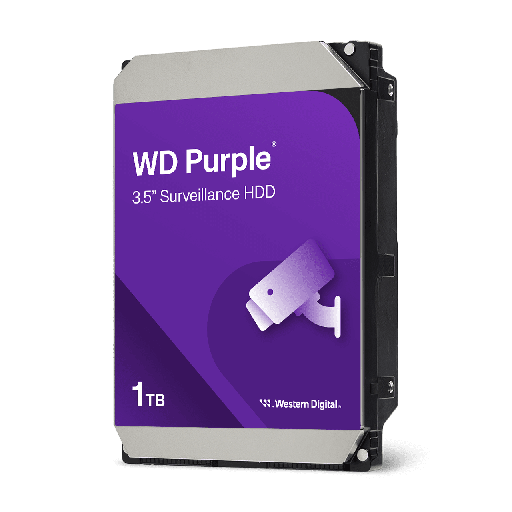 [201328] DISCO DURO WD PURPURA PARA VIGILANCIA CCTV 1TB 5400RPM 64 MB WD11PURZ