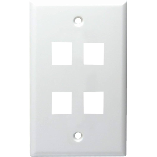 [203801] FACE PLATE | STC | 4 TOMAS | BLANCO | 4X2 | STC-FP04