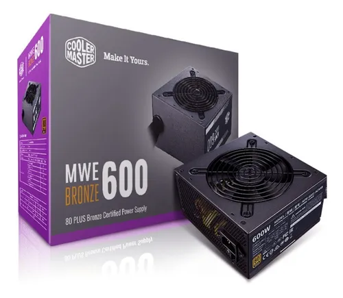 [202140] FUENTE DE PODER | CERTIFICADA | COOLER MASTER | 600W | MWE BRONZE V2 | 80 PLUS ATX