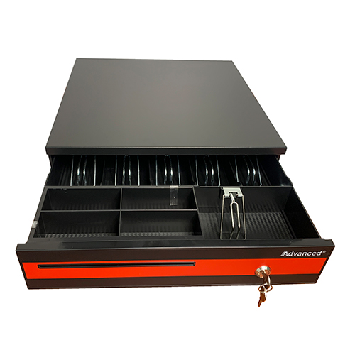 [204061] GAVETA PORTA DINERO ADVANCED APT-ADV530 CONEXION IMPRESORA HASTA 9 BILLETES CONFIGURABLE 410X415X100MM