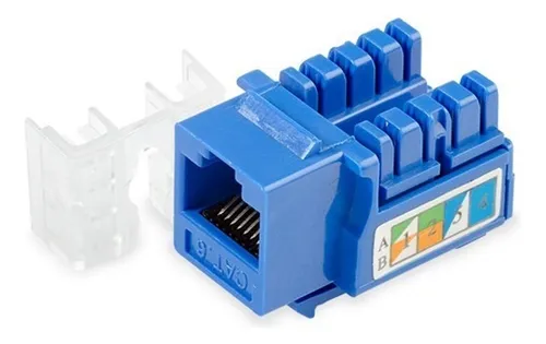 [203613] KEYSTONE INSERTO JACK COUPLER CAT6 RJ45 STC-6KYSB AZUL