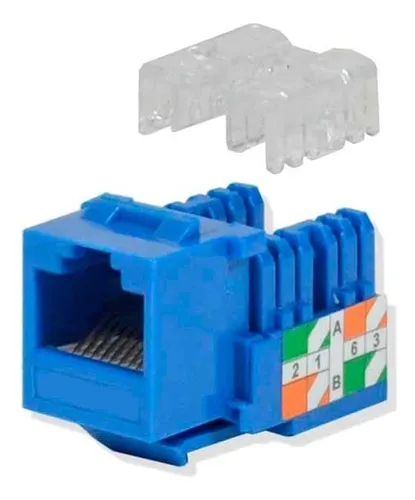 [203833] KEYSTONE JACK COUPLER CABLIX CAT6 AZUL