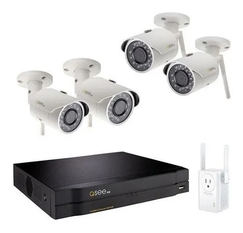 [201754] KIT CAMARAS DE SEGURIDAD QSEE 4 CAMARAS BULLET IP67