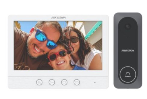 [203417] KIT DE VIDEOPORTERO DS-KIS212 HIKVISION 4 HILOS |PANTALLA A COLOR 7"| MICROFONO INCORPORADO |ALTAVOZ