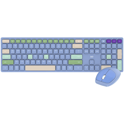 [204029] KIT TECLADO Y MOUSE FANTECH WK895 INALAMBRICO AZUL INGLES
