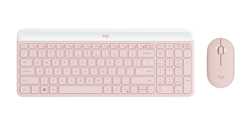 [200339] KIT TECLADO Y MOUSE | LOGITECH | SLIM | MK470 | 1000DPI | 3 BOTONES | INALAMBRICO | ESPAÑOL | USB | ROSADO