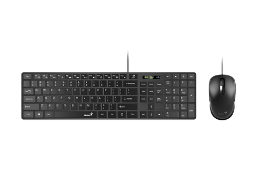 [202229] KIT TECLADO Y MOUSE | GENIUS | SLIMSTAR C126 | 1000DPI | 3 BOONES | ESPAÑOL | USB | NEGRO