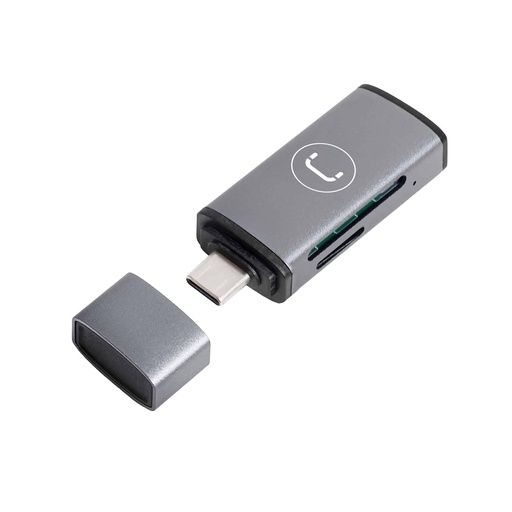 [203843] LECTOR DE TARJETA TIPO C UNNO TEKNO CARD READER CR1005GY