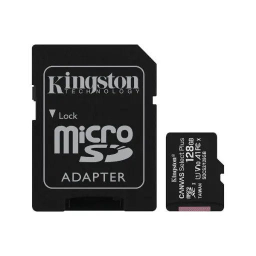 [201597] MEMORIA MICRO SD | KINGSTON | 128GB | CANVAS SELECT PLUS | CLASE A | C|ADAPTADOR