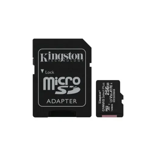 [201772] MEMORIA MICRO SD KINGSTON 256GB CANVAS SELECT CLASE A C|ADAPTADOR