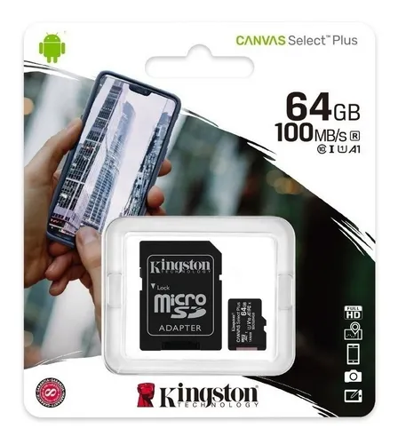 [201615] MEMORIA MICRO SD KINGSTON 64GB CS PLUS 100MB|S