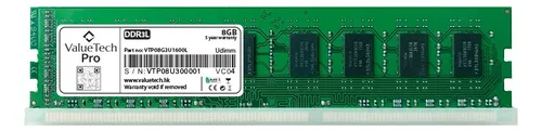 [203127] MEMORIA RAM 8GB DDR3 VALUETECH PRO 1600MHZ UDIMM