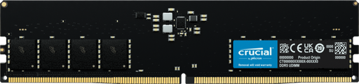 [204392] MEMORIA RAM CRUCIAL 32GB DDR5 5600MHZ UDIMM PARA PC CT32G56C46U5