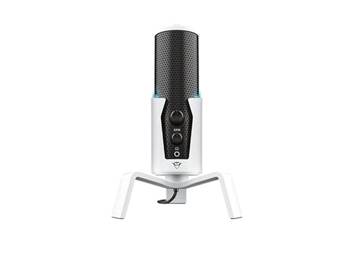 [201821] MICROFONO | TRUST | GXT 258W FYRU | 4 EN 1 | 30HZ- 18000HZ | LED | USB | BLANCO