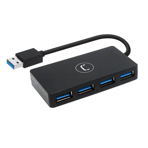 [201323] MINI HUB UNNO TEKNO 4 PUERTOS USB 3.0 HB1011BK